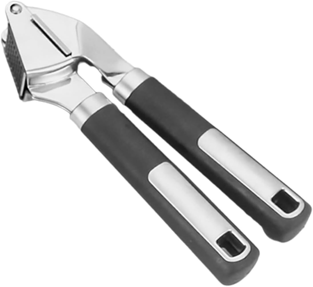 ABOOFAN Manual Stainless Steel Garlic Press Tool for Easy Garlic Mincing and Puree Making for Home Cooking