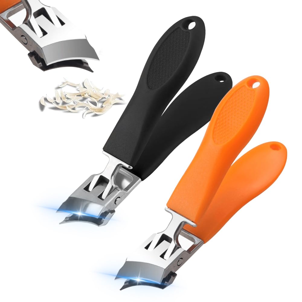 Wide Jaw Opening Anti-Splash Slanted Nail Clipper 2026 New Fingernail and Toenail Clippers Clippers for Thick Toenails Angled
