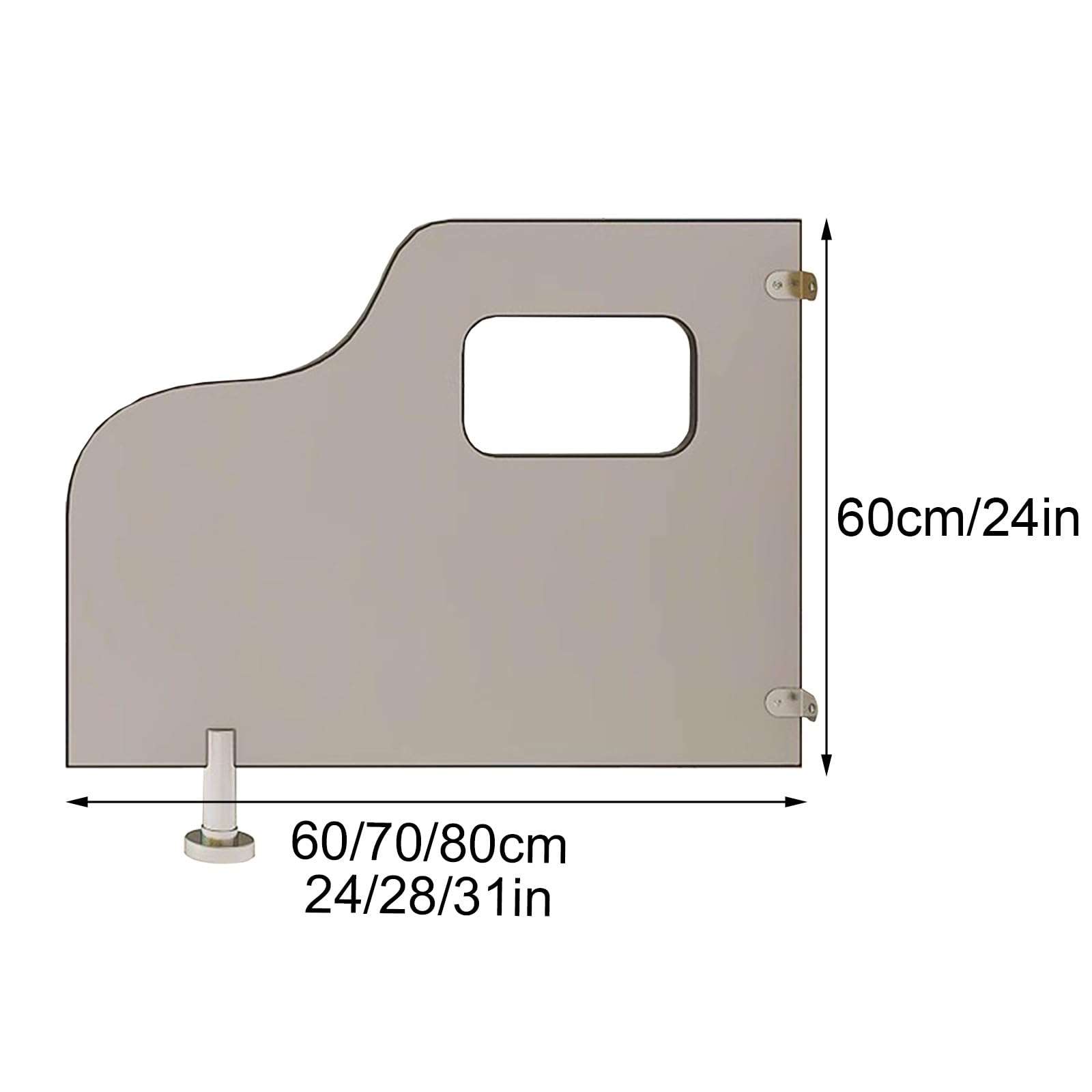 Toilette per Bambini per Centro educativo per asili Nido, divisorio per orinatoio Montato a Pavimento, Grigio, 80 cm/31 Pollici, 1 Pezzo