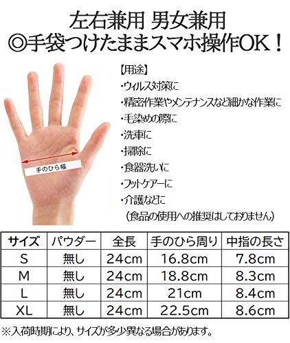 Amazon.co.jp: 【箱なし発送】ニトリル極薄手袋 S・M・L 選べる6色