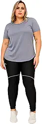 Conjunto Plus Size Feminino, Blusa Dry Fit e Calça Legging Esportiva, Tecido Elástico, para Academia e Ginástica