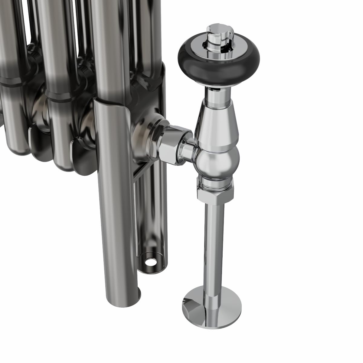 NRG Traditional Vintage Cast Iron Style Radiator Black Horizontal 2