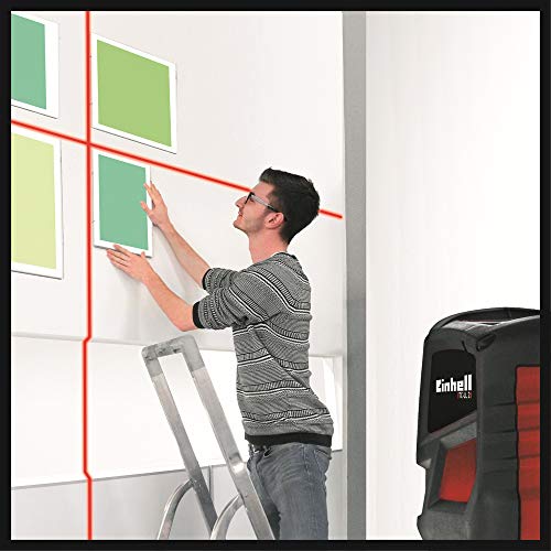 Einhell Tc-Ll Self-Leveling Red-Beam Horizontal And Vertical Cross-Line Laser Level, 30-Ft Range, Class Ii, W/ Universal Clamp And Storage Bag Included, Tool Only (Aa Batteries Not Included) #TOP5