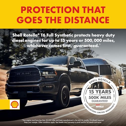 Image of Shell Rotella T6 Full Synthetic Heavy Duty Engine Oil 5W-40, 55 Gallon Drum