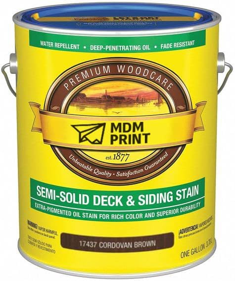MDMprint Stain, Cordovan Brown, SemiSolid Flat, 1gal