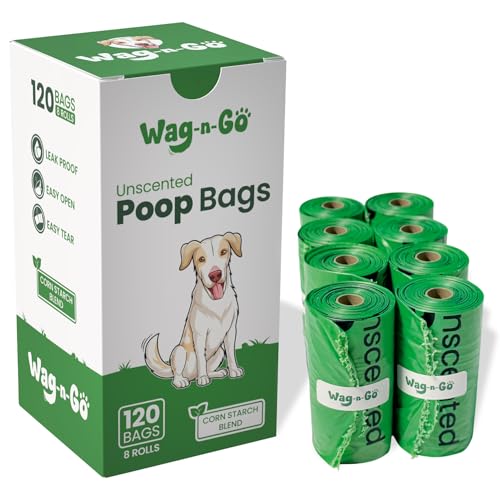 Image of Dog Poop Bags Rolls, 120 Count Unscented Doggie Poop Bags, Leak-Proof, Easy Pet Waste Cleanup