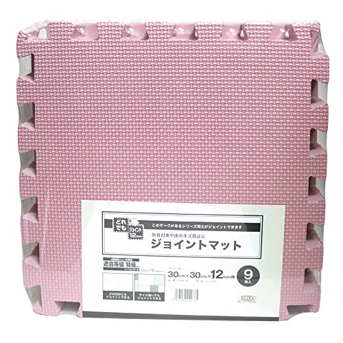 Meiwa Gravia VJEM-30 Soundproofing Joint Mat (Equivalent to Sound Insulation Grade Special Quality) 1.8 x 1.2 x 0.5 inches (30 x 30 x 12 mm) Thick x 9 Sheets, Pink