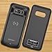 NEWDERY Upgraded Samsung Galaxy S8 Plus Battery Case Qi Wireless Charging Compatible, 5500mAh Slim Rechargeable Extended Charger Case Compatible Samsung Galaxy S8+(2017)-(Not for Regular S8)
