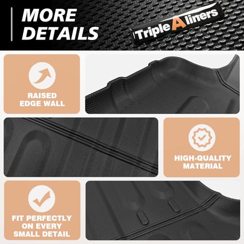 Image of TripleAliners Truck Mat Compatible with 2019-2026 Ram 1500 6.4FT Accessories, Truck Bed Mat Heavy Duty Custom Fit All Weather Protection TPE Pickup Liner