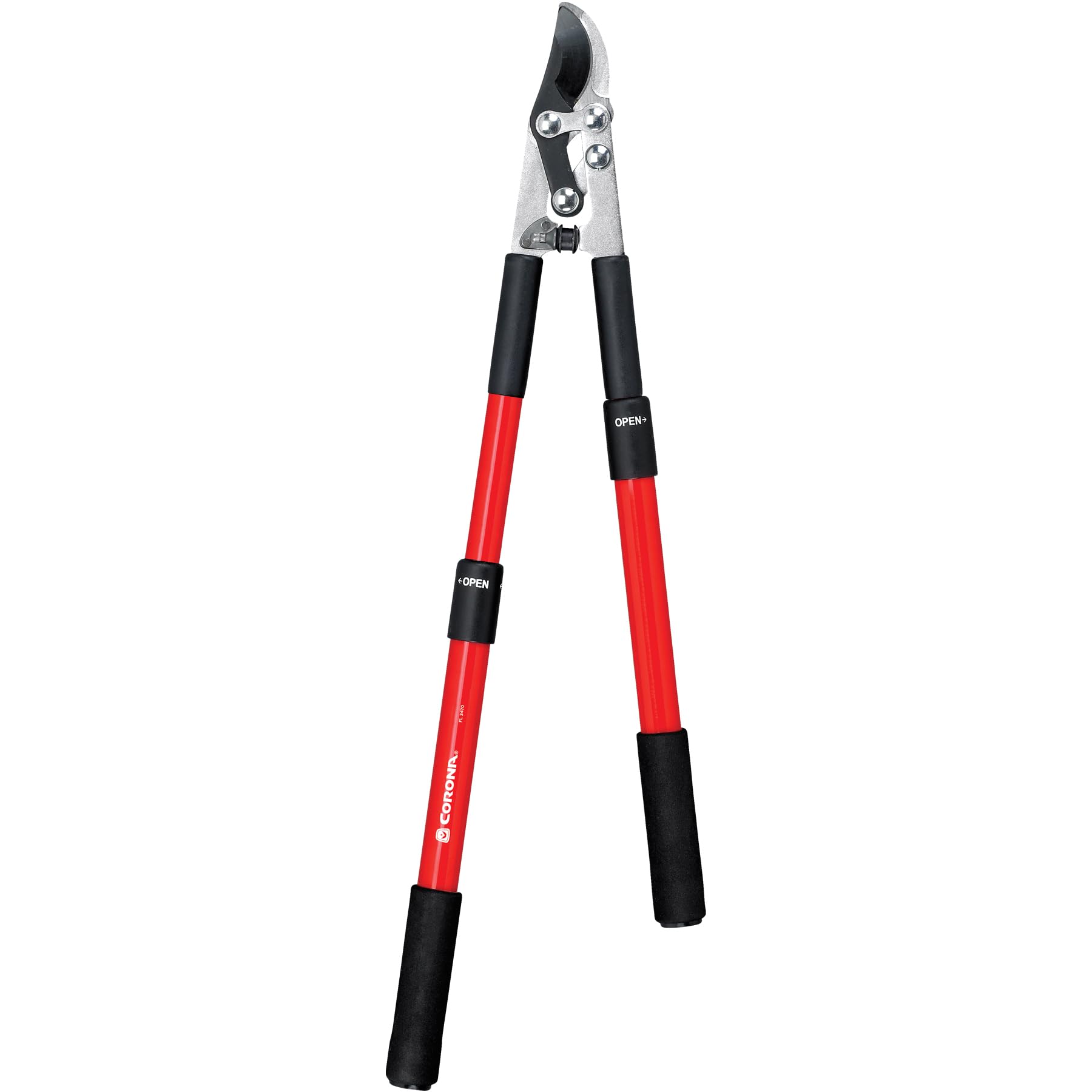 Corona FL 3470 Compound Action Bypass Lopper with Extendable Handles, 1-1/2" Cut, 21" to 33" Length