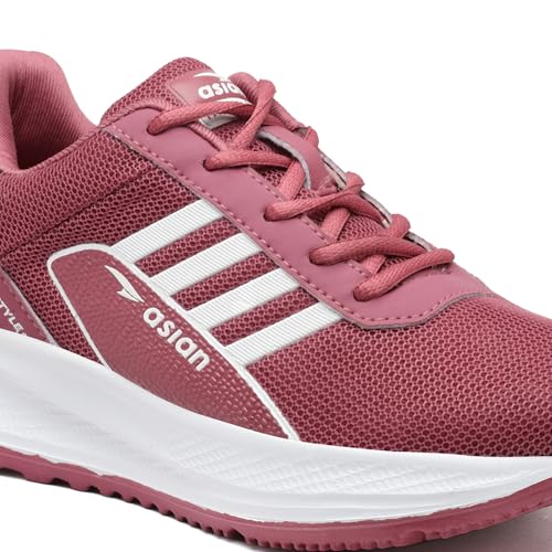 Image of ASIAN Women's Mercury-12 Casual Sneaker Shoes Lightweight Soft & Comfortable with Extra Cushion Lace-Up Shoes for Women's & Girl's