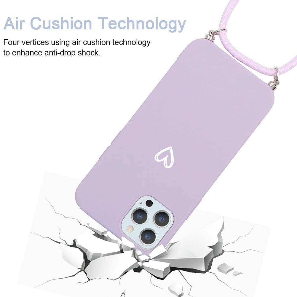 Yoedge Funda Con Cuerda Para Xiaomi Redmi 9C(4G/10A/9C NFC 6,53" Case Con Colgante Ajustable Correa Cordón Cadena Collar Carcasa, Suave Silicona Antichoque Cover Con Aesthetic Dibujos, Blanco