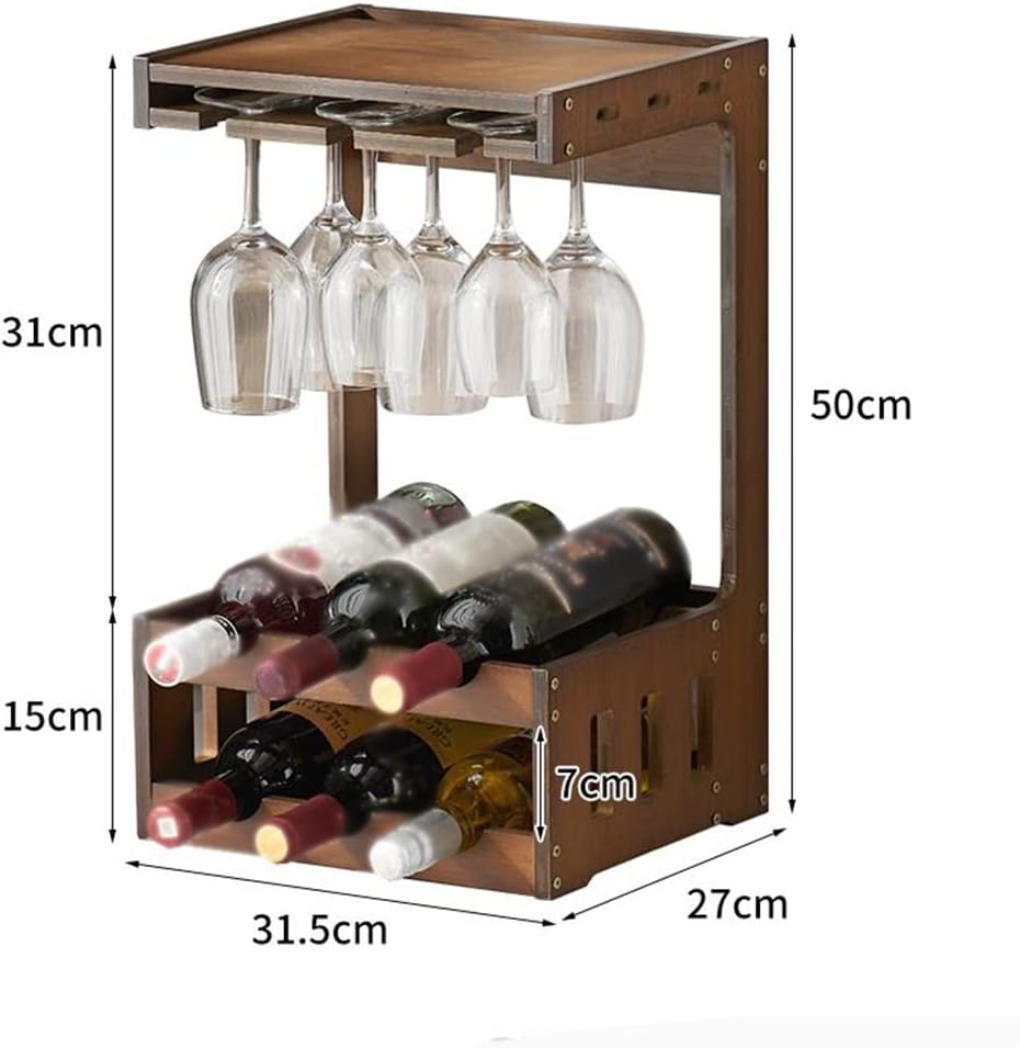 Wine Rack Wooden Goblet Storage Home Shelf Floor Living Room Solid Wood Utensils