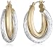 14k Gold-Bonded Sterling Silver Two-Tone Hoop Earrings