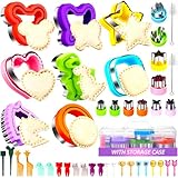 Uncrustable Sandwich Cutter, Sandwich Cutters for Kids Lunch, 43 Pcs Kids Sandwich Cutter and Sealer Set with Storage Case, Crustless Sandwich Cutters Shapes for Girl Boy Lunch & Bento Box Accessories