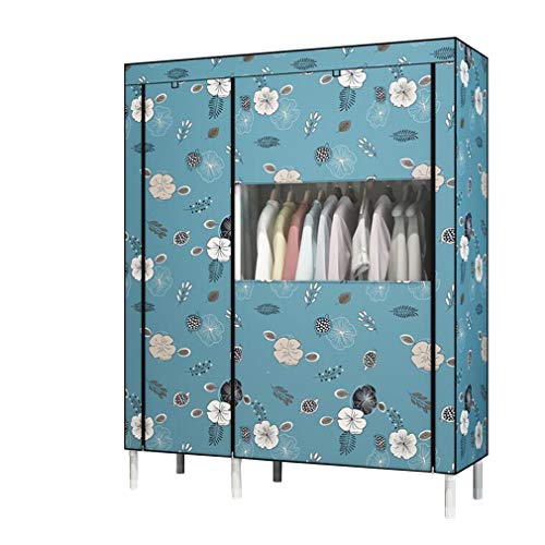JHNEA Armario de Tela Ropero de Tela, Armario Ropero Guardarropa de Tejido Armari PortáTil para Ropa Organizador Ropero Portable Wardrobe Estilo nórdico,B_125X45X175CM