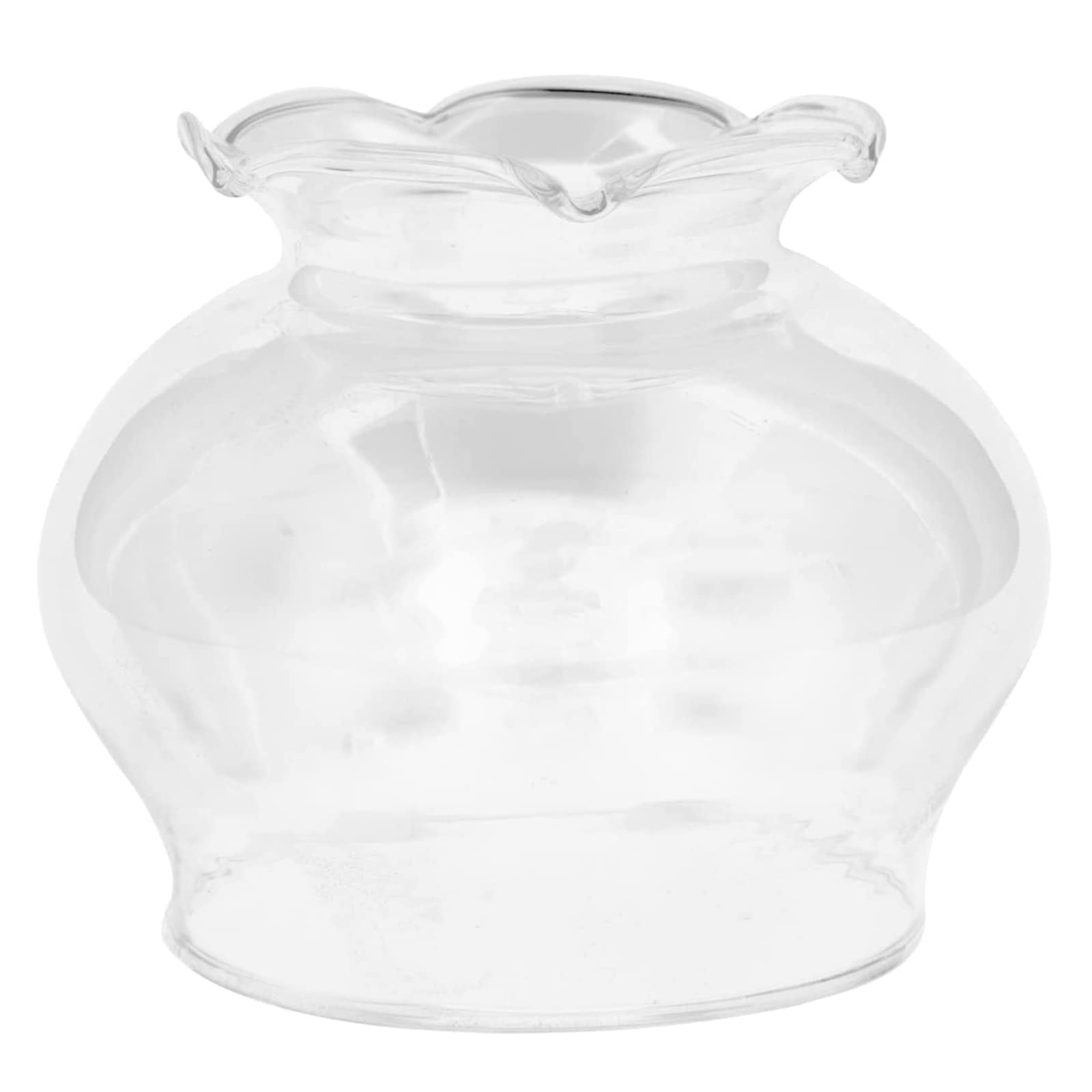 vfdaSWQQ kerosene lamp, 2Pcs Replacement w/Wave Top Decoration Clear Lampshade for Vintage Antique Oil Lamps