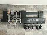 bar dekoration gebraucht kaufen Geschliffenes, gehobeltes, schwarz lackiertes Holz