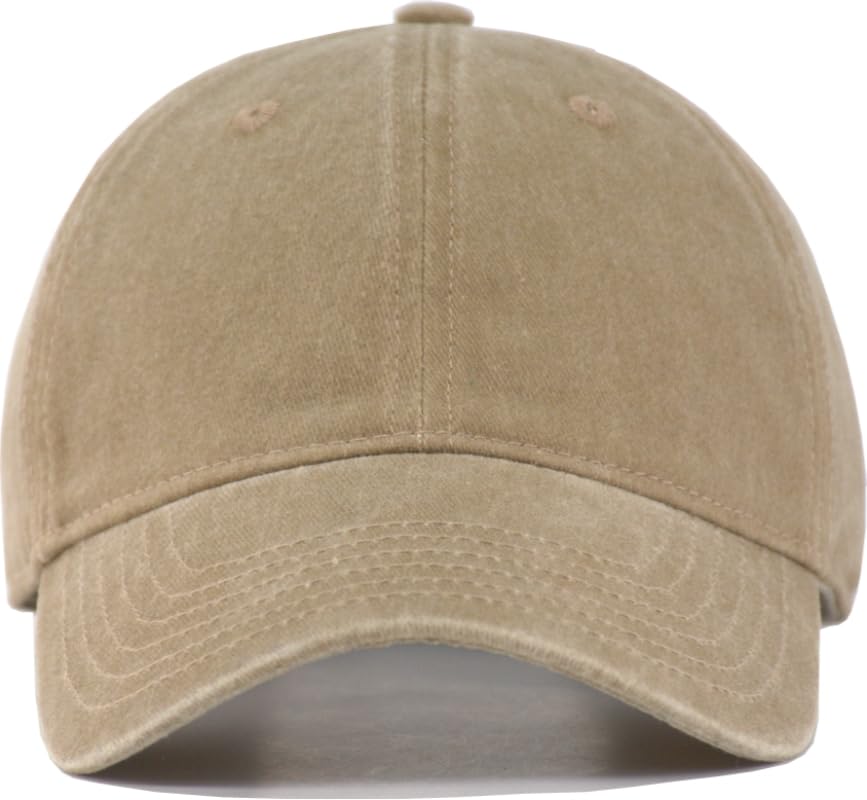 Image of TSSGBL Vintage Cotton Washed Baseball Cap S to XXL Unstructured Low Profile Adjustable Distressed Dad Hat for Men Women