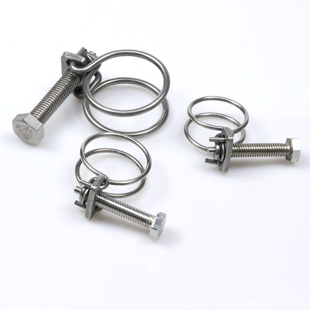 Double Wire Hose Clamp, Adjustable Stainless Steel 304 Clamps Multiple Sizes(80 85mm 1pcs)