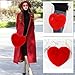 Imagen de Yeenano Bolso De Hombro De Corazón Rojo Bolso En Forma De Corazón De Piel Sintética Bolsos De Hombro De Cadena Suave Creativa Para Mujeres Niñas Para Día De San Valentín Carnaval Viajes Uso Diario