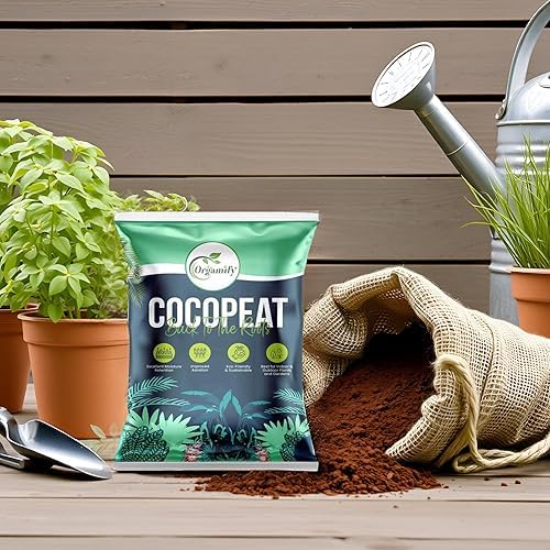 Image of Cocopeat Powder for Home Garden Plants 5 kg | Natural Coco Peat Soil Conditioner | Potting Mix for Indoor Outdoor Plants | Seed Starting Growing Medium | Water Retention Gardening
