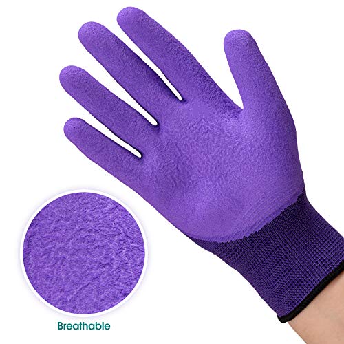 Gloryfox Gardening Gloves With Claws, Waterproof And Breathable Garden Gloves For Digging, Planting, Branch Trimming And Seedling, Best Gifts For Gardeners(2 Pair With Claws, Purple&Blue) #TOP6