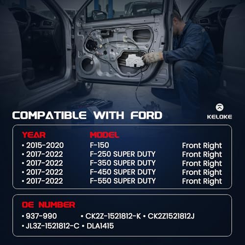 Image of KELOKE Door Lock Latch Actuator Compatible with Ford F-150 2015-2020, Ford F-250 F-350 F-450 F-550 Super Duty 2017-2022, Front Right, Replaces# 937-990 CK2Z1521812J