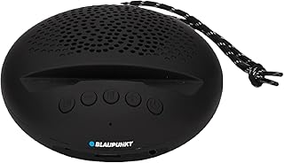 Blaupunkt BT03 वायरलेस ब्लूटूथ स्पीकर डीप बेस और मोबाइल स्टैंड के साथ (काला)
