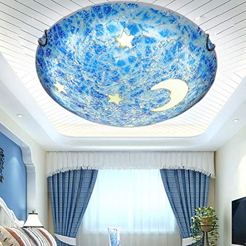 Preisvergleich Produktbild XAJGW Deckeneinbau Deckenleuchte Deckenleuchte Dimmbare LED Moderne Rundheit Glasschirm E27 Deckeneinbauleuchte Chrom poliert Licht für Veranda Balkon Kinderzimmer Badezimmer (Farbe : 30CM diameter)