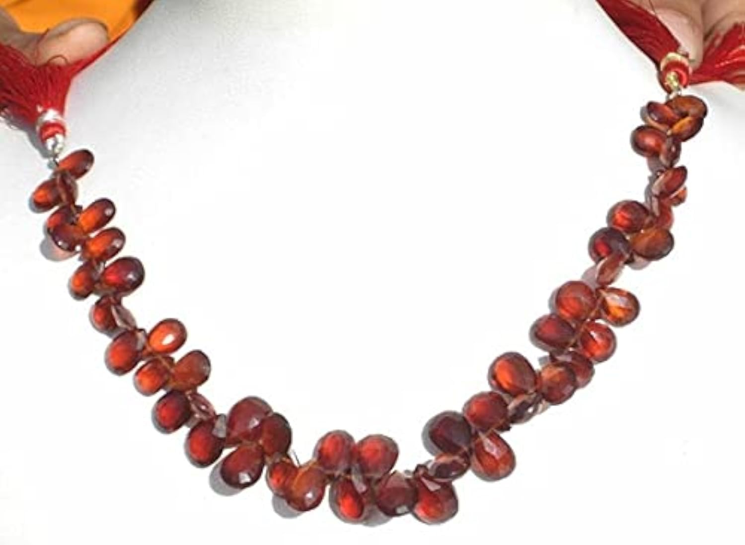 Hessonite Garnet Faceted Pear Briolettes de qualité supérieure pour vos bijoux haut de gamme