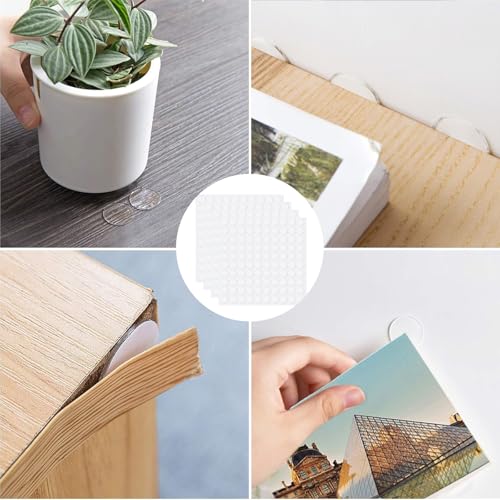400 Stück Doppelseitige Klebepunkte, Rund Transparente Klebende Aufkleber, 10mm Foto Klebepads, Keine Spuren Wasserdichte Punktaufkleber für Ballon, Festival-Dekoration, DIY Basteln, Papier