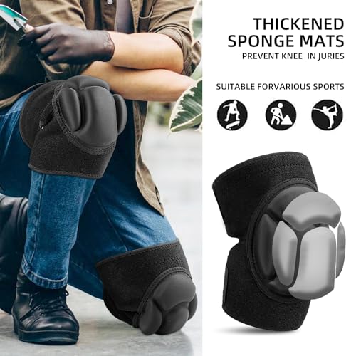 Adjustable Anti Slip Knee Support with Patellar Fixation, Collision Protection for Sports & Garden Work, Durable EVA Lining – 1 Pair - Image 3