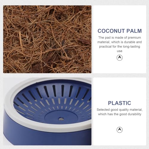 Image of Yardwe 6Pcs Pigeon Nest Bowls with Coconut Fiber Mats Plastic Bird Nest for Pigeons Small Birds 9 44 Inch Diameter Ideal for Breeding and Roosting