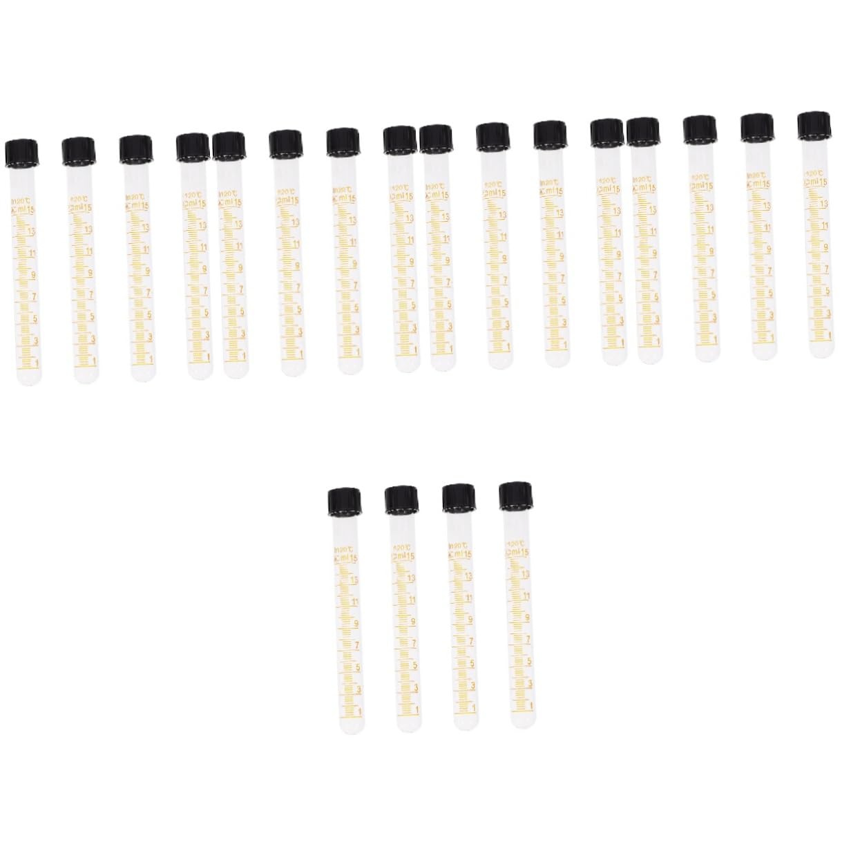 ABOOFAN 5 Set Provette Vetro Scala E Da Tubo Per Esperimenti Scientifici Resistente Alle Alte Temperature E Facile Da Misurare 4 Pezzi*5