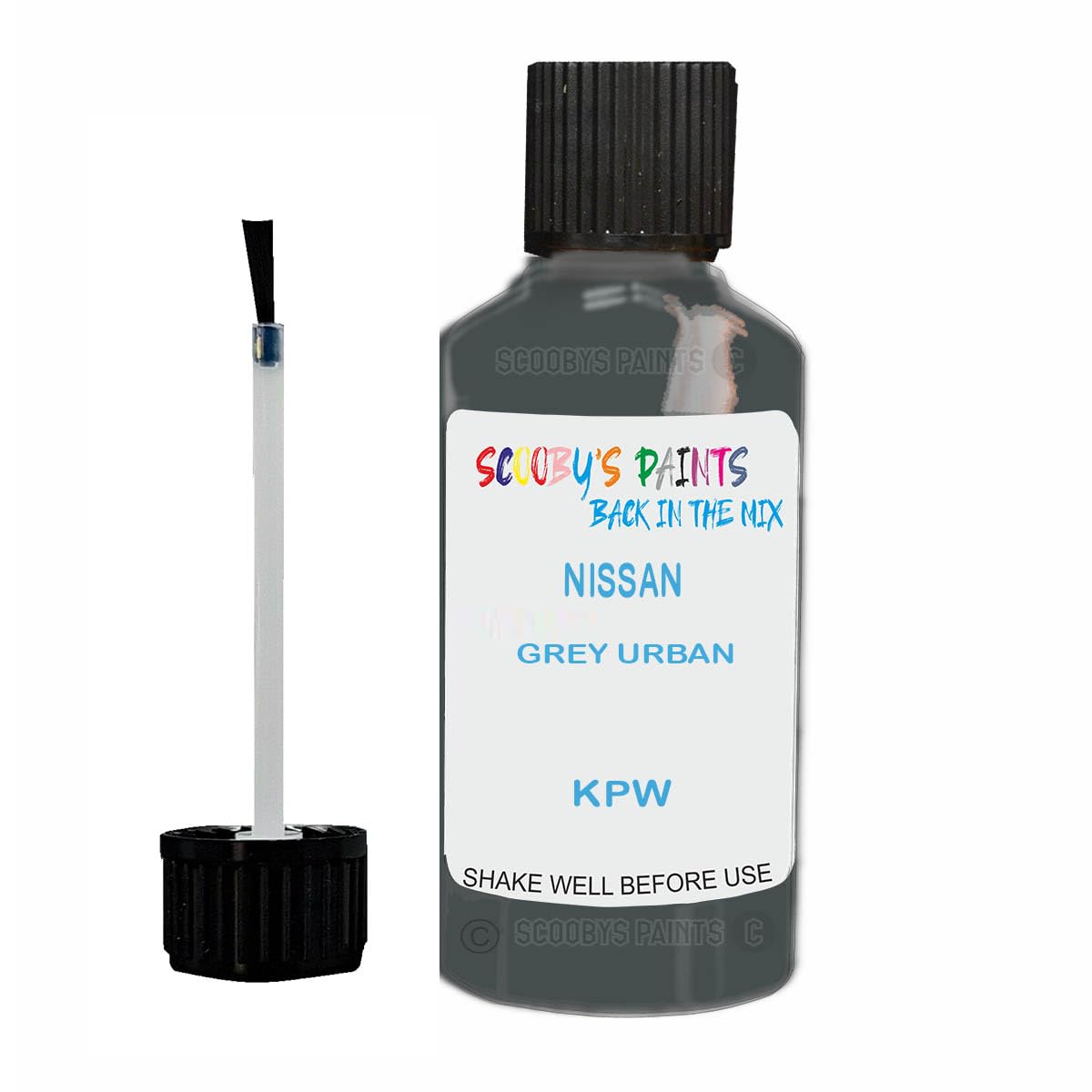Scoobys Paints Back In The Mix Grey Urban Touch Up Paint For Nissan Kpw Non-Metallic