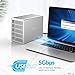 immagine 3Orico Sata Esterne 5 Bay Supporto RAID 0/1/5/10, JBOD, CLONE, modalità normale 7, 2,5/3,5 pollici HDD SSD Enclosure, Connessione USB 3.0 ed eSATA, 5 * 16 TB