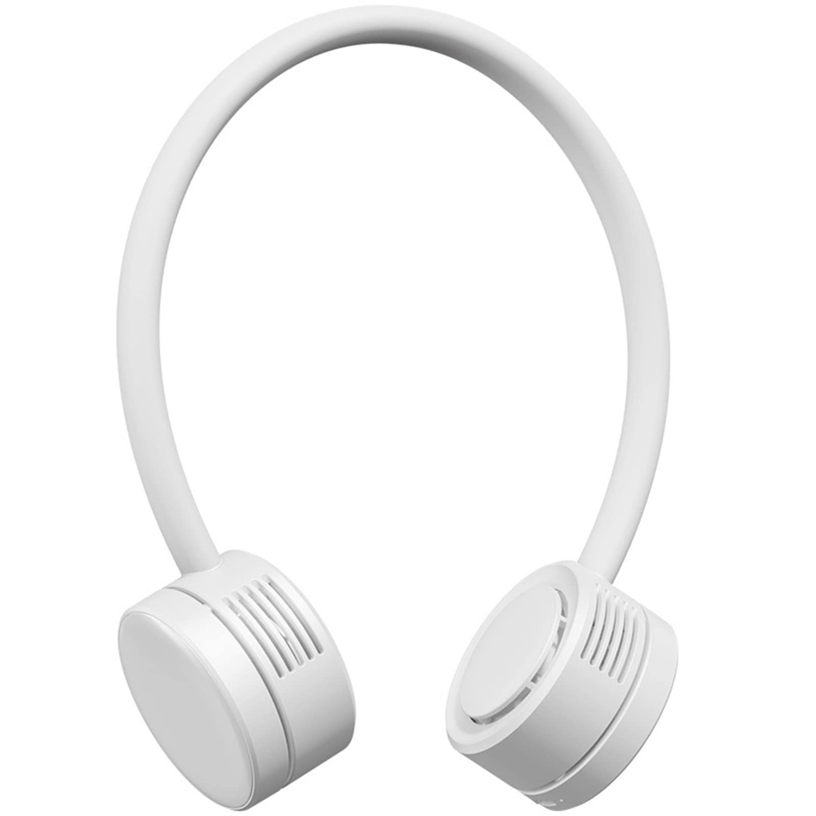 UDPOIUYT Wearable Cooling Fan, Neck Fan, 3-Speed Adjustable, 360° Lazy(White)