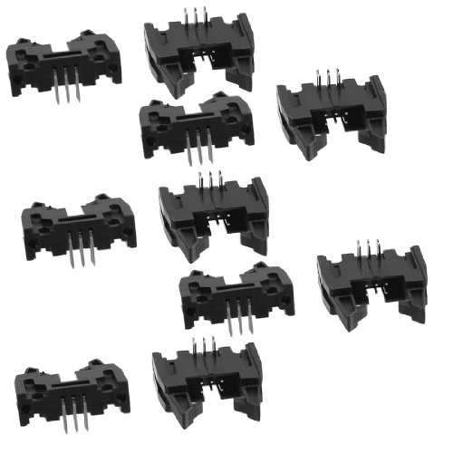 Aexit Pin Header 2x3 Pines 2.54mm Ángulo Derecho miniatura 1
