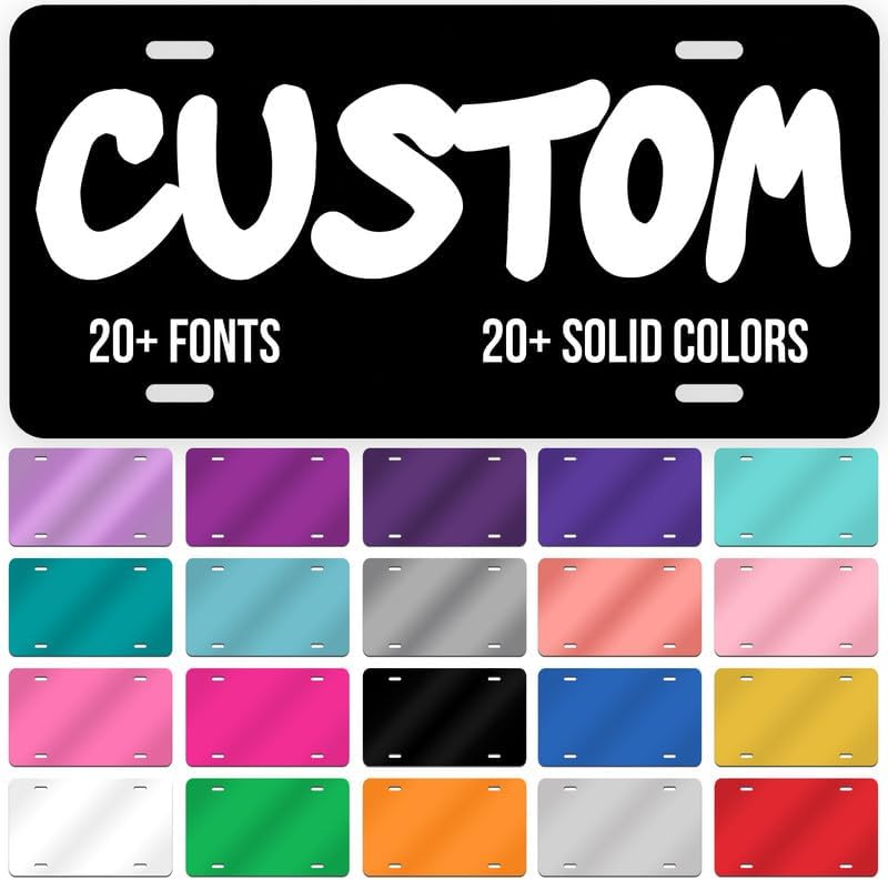 Chriffer Custom License Plate for Front of Car | Custom Personalized Front License Plates | Custom Car Tags | 6 x 12 Inch Personalized License Plates for Front of Car | Car Tags | Made in USA