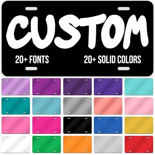 Custom License Plate for Front of Car | Custom Personalized Front License Plates | Custom Car Tags | 6 x 12 Inch | Made in USA