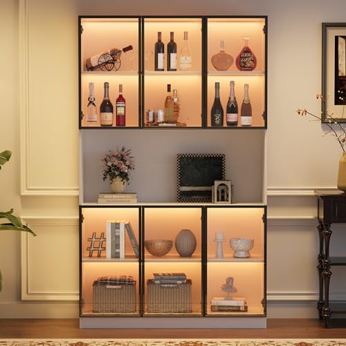 Kebnor Vitrina, vitrina de pie con 6 puertas...