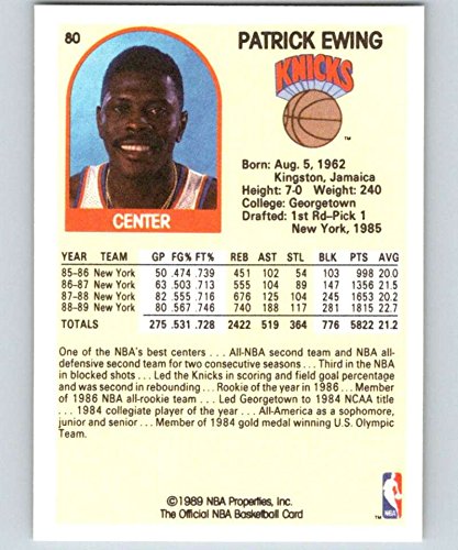 Amazon.com: 1989-90 Hoops Basketball #80 Patrick Ewing New York