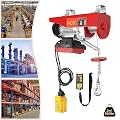 660lbs Electric Hoist Winch with Wireless Remote Control 110V Automatic Lift Electric Cable Hoist with 39.4ft Lifting Height for Garage, Warehouses, Factories Lifting Towing 2 in 1