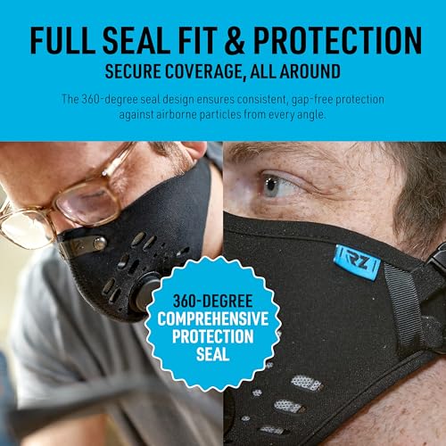 Image of RZ Mask - F1 Standard Replacement Filters (3 Pack) 99.8% Active Carbon Filtration with One-Way Discharge Valves, 3 Sizes