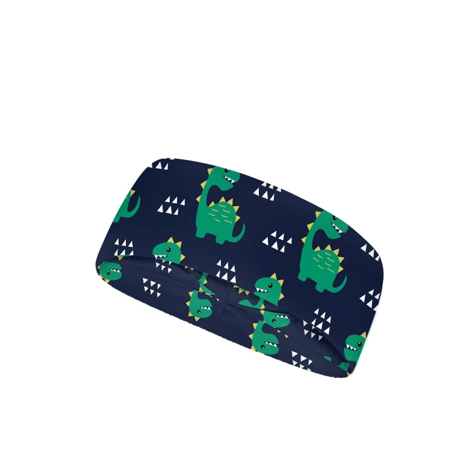 Howilath Navy Blue Dinosaur Print Sweat Headband Boys Outdoor Activities Running Gym Golf Travel-image-37
