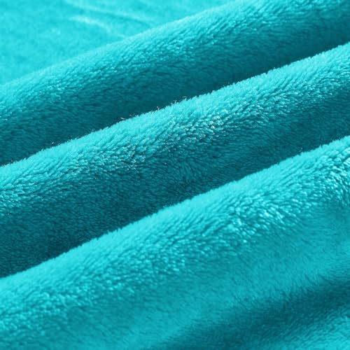 Image of BEDELITE Fleece Blanket Teal Throw Blanket for Couch & Bed, Luxury Plush Cozy Fuzzy Blanket 50 inch x 70 inch, Super Soft Warm Lightweight Fall Throw Blanket for Travel Camping