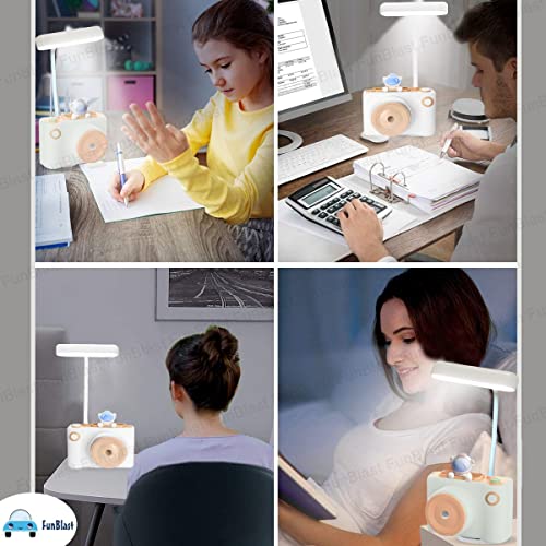 Image of FunBlast Rechargeable Desk Table Lamp- 3 in 1 Study Desk LED Lamp with Eraser, Sharpener and Pen Holder, Electric Table Lamp, Adjustable Study Desk Lamp for Study Room, Home /Office (Astro)