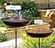 Vogeltränke Stehend Vogelbad Garten Metall Vogeltränke Winterfest Wassertränke für Wildvögel Wassertränke, Vogelbad, Futterstelle, Balkon, Garten
