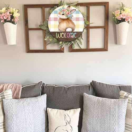 Easterdoordecorationseasterwreathsforfrontdooreasterspringdoorhangereastersigneasterwallporchhangingdecorbunnywreath12inchpinkbluebuffaloplaideasterwelcomedoorsign Urban Country Home Decor Easter door decorations easter wreaths for front door easter spring door hanger easter sign easter wall porch hanging decor bunny wreath 12 inch pink blue buffalo plaid easter welcome door sign urban country home decor